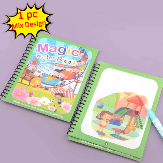 Magic Water Quick Dry Book Water Coloring Book Doodle With Magic Pen Painting Board - Happy Price - Image 1