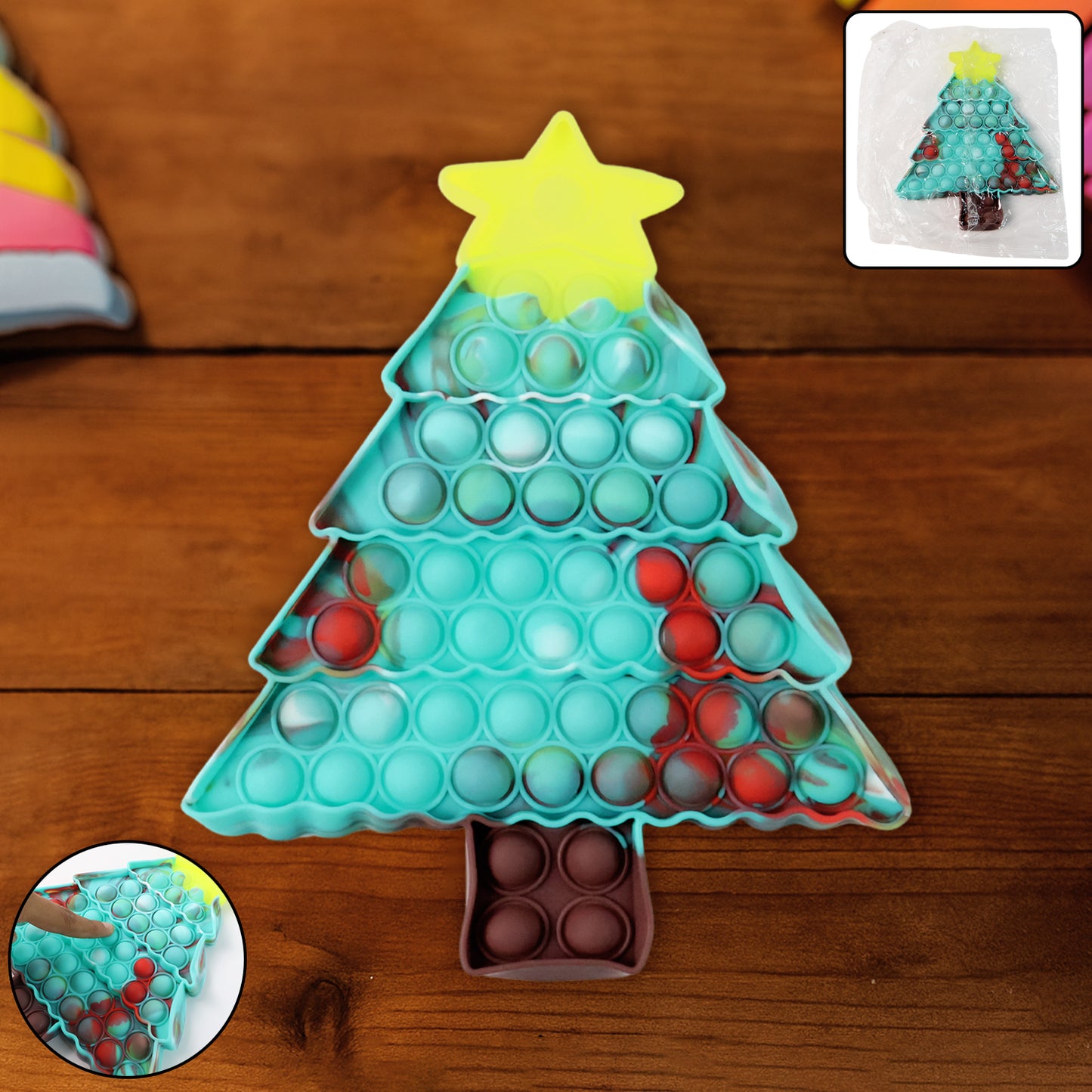 Tree Shape Silicone Pop It Fidget Toy for Stress Relief - 1 Pc - Happy Price - Image 3