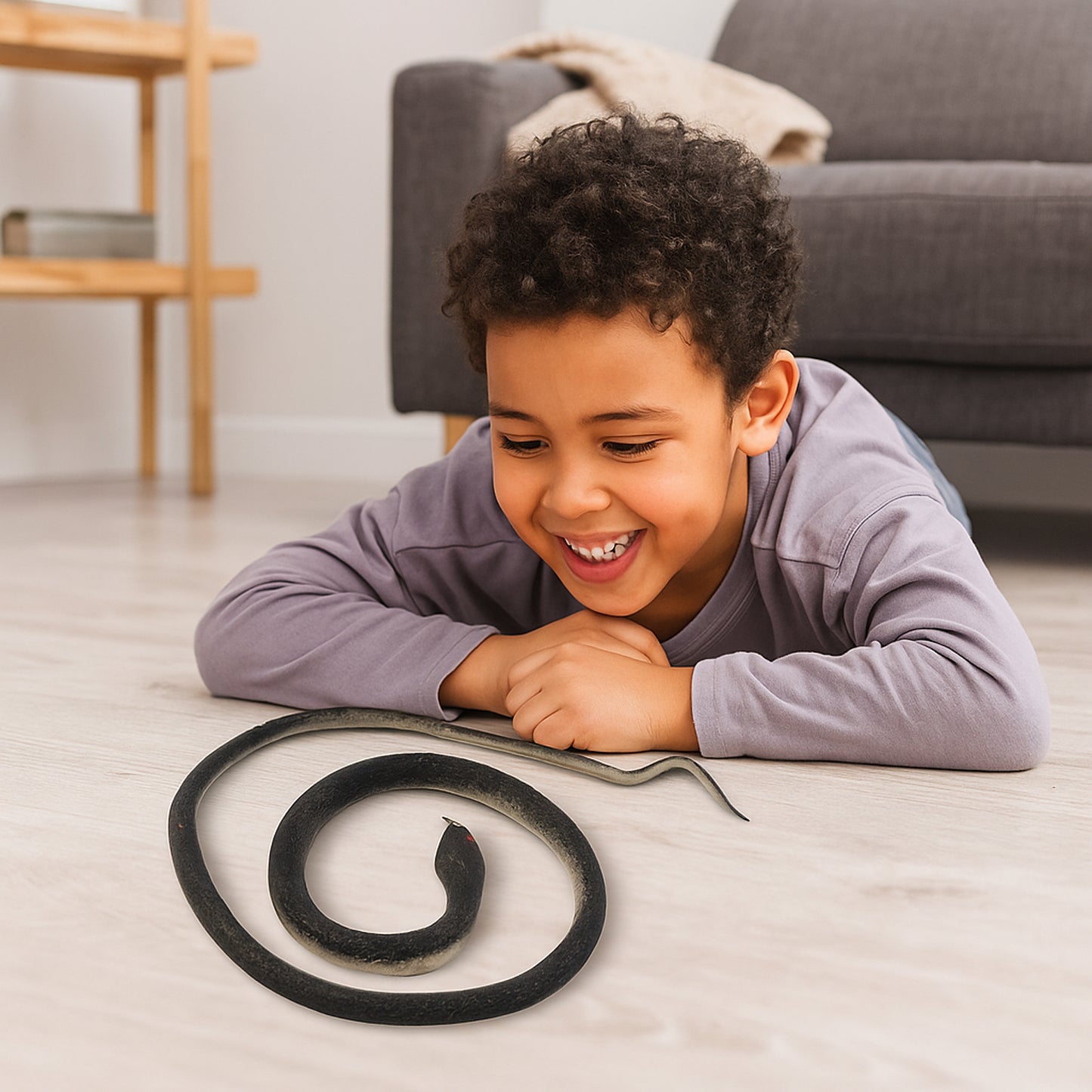Realistic Rubber Snake Toy - 1 Pc Flexible Fake Snake for Pranks & Garden - Happy Price - Image 6