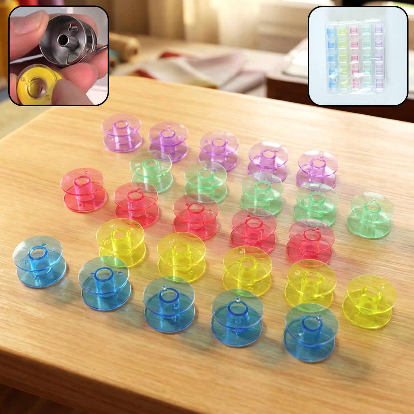 Sewing Machine Bobbin Set - 25 Pcs for Domestic & Manual Machines - Happy Price - Image 2