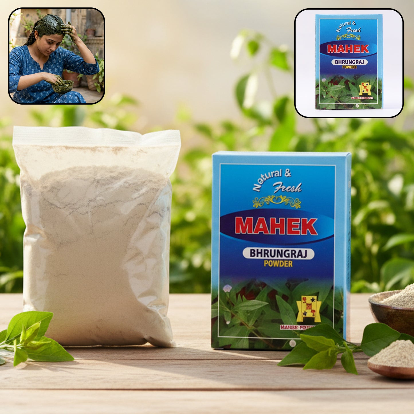 Pure Bhringraj Powder for Hair Health - 80 gm - Happy Price - Image 3
