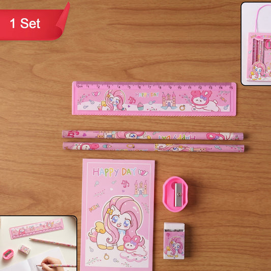 Cartoon Stationery Gift Set - Cute Unicorn Design