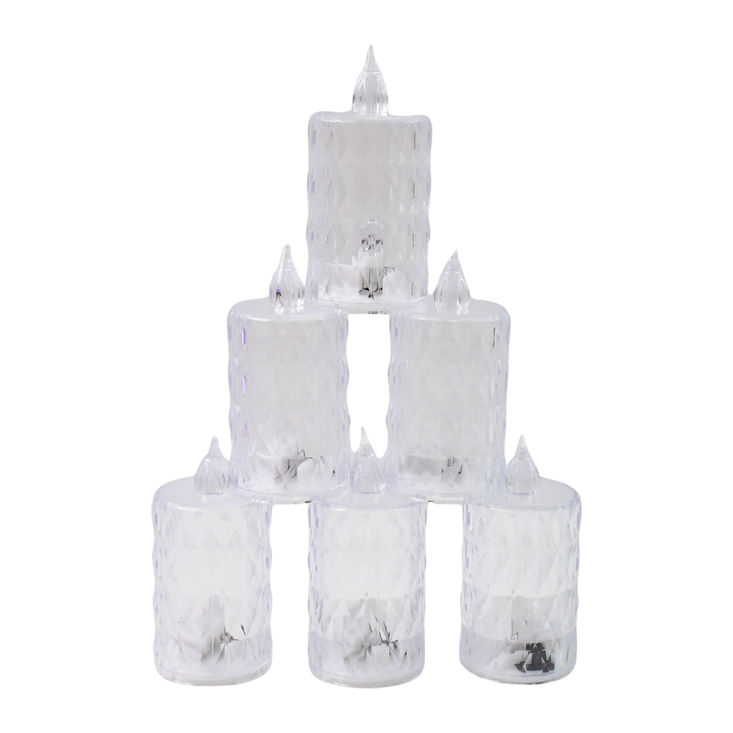 LED Crystal Effect Flameless Candle Set - 5 Pieces for Festive Decor - Happy Price - Image 2