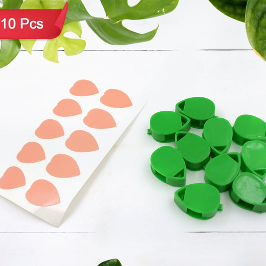 Plant Climbing Wall Fixture Clip Self-adhesive Hook Vines Traction Invisible Stand Green Plant Clip Garden Wall Clip Plant Support Binding Clip Plants For Indoor Outdoor Decoration (10 Pcs Set) - Happy Price - Image 1