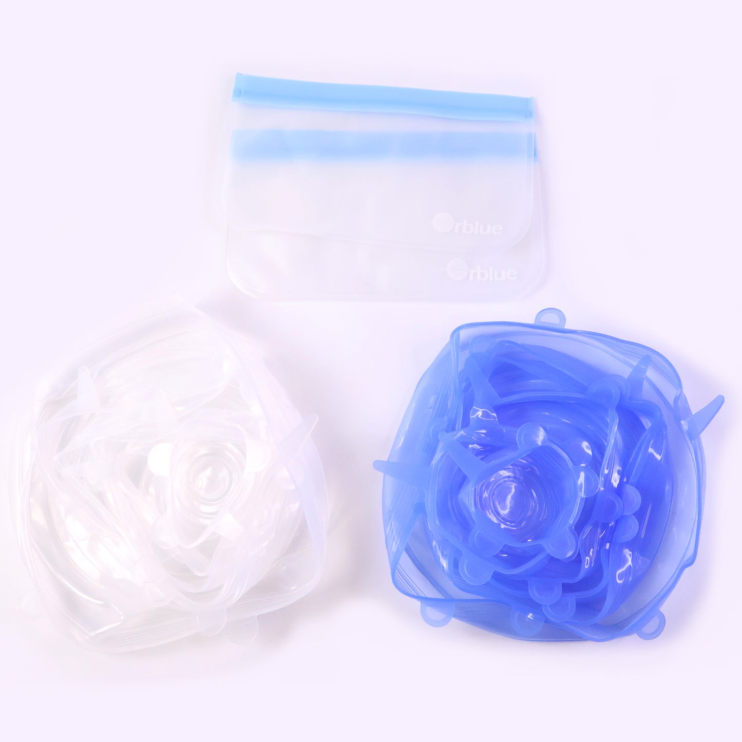 12 Piece Reusable Stretch Food Lids Set with 2 Storage Pouches - Happy Price - Image 4