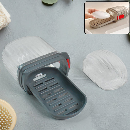 Multipurpose Soap Box Holder With Transparent Dust-proof Lid Sabudani (1 Pc) - Happy Price - Image 1