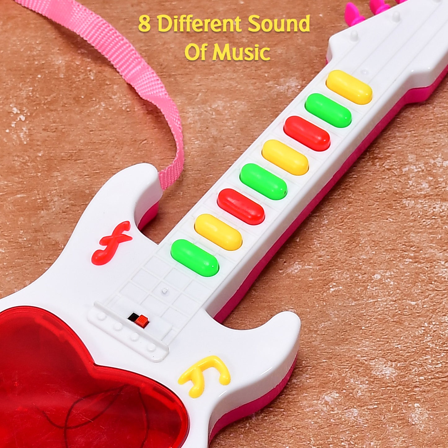 Battery Operated Musical Instruments Mini Guitar Toys And Light For 3+years Old Kids. - Happy Price - Image 3