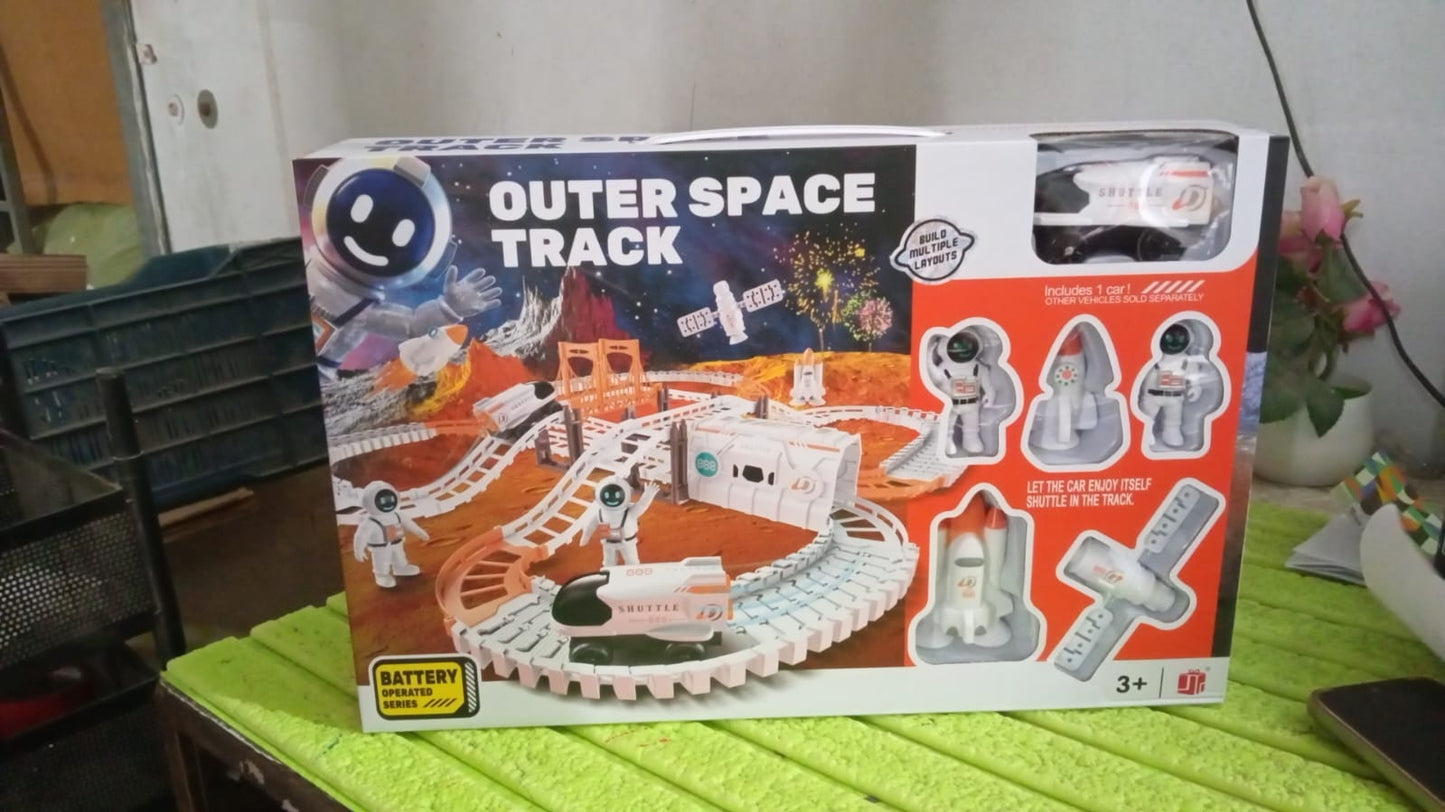 Outer Space Race Track Set For Kids Toys (1 Set) - Happy Price - Image 7