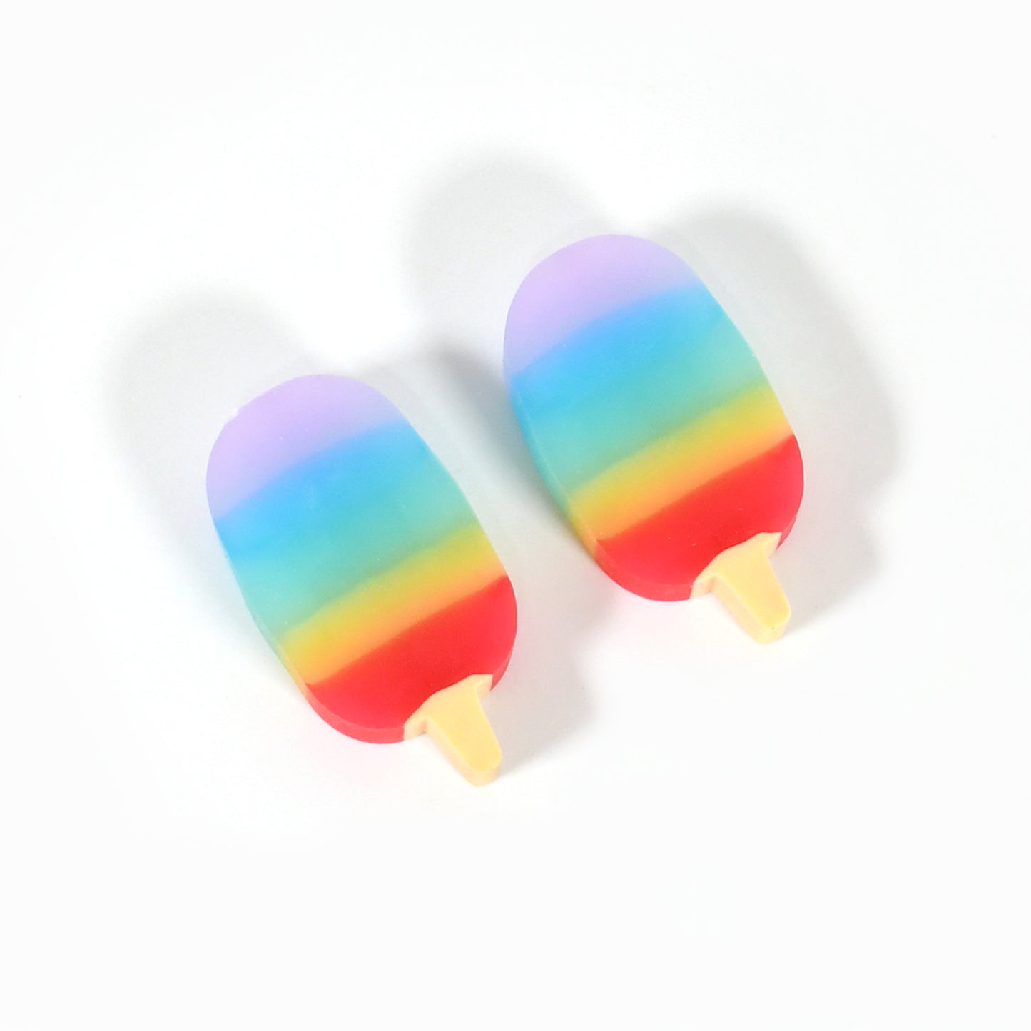 Jelly Popsicle Shape Fancy  Stylish Erasers Mini Eraser Creative Cute Novelty Eraser For Children Eraser Set For Return Gift Birthday Party School Prize (2 Pc Set) - Happy Price - Image 4