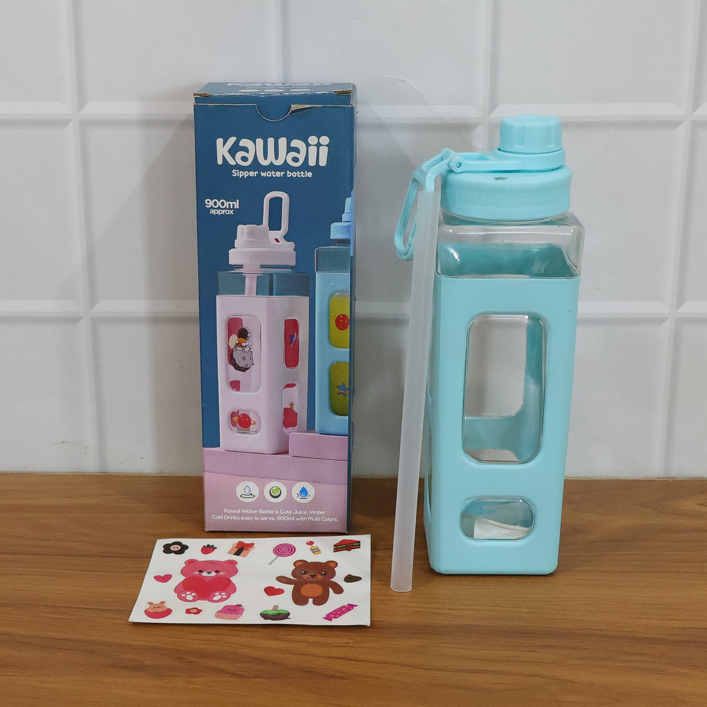 900 ML Leak-Proof Plastic Water Bottle with Protective Sleeve - Happy Price - Image 7