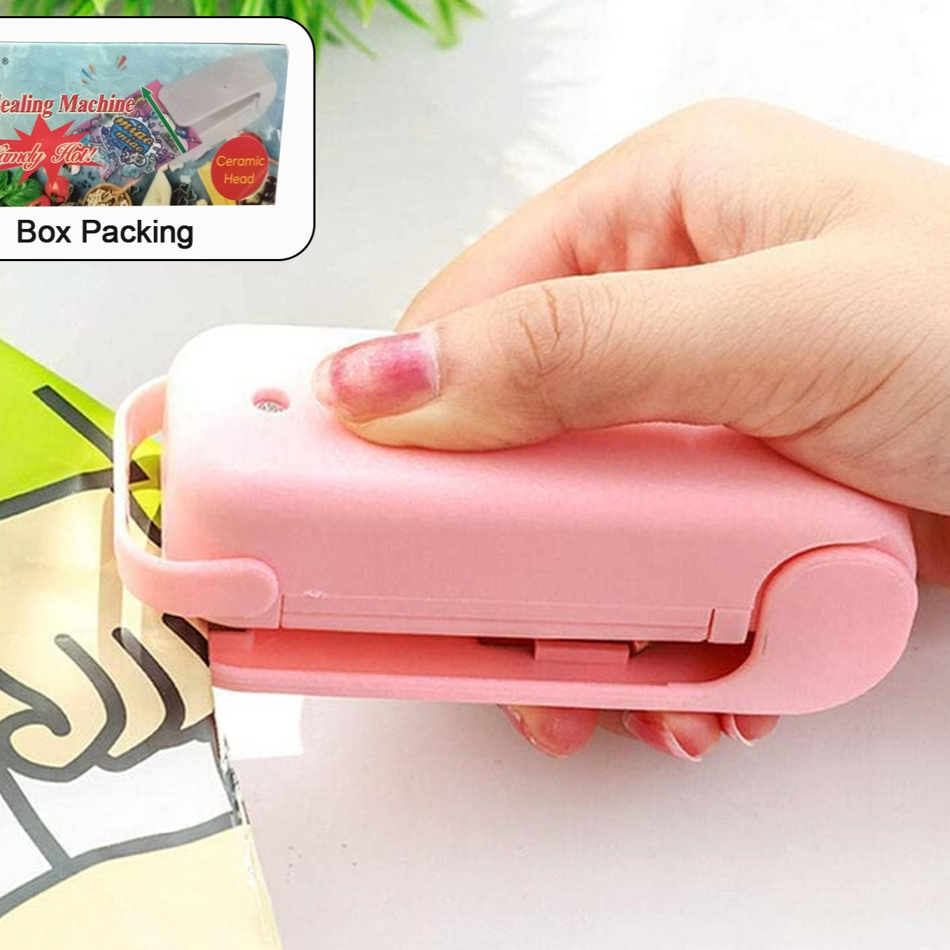 7675 Mini Sealing Machine Plastic Bag Sealer Portable Mini Super Seal Packing Plastic Bag Tool Sealing Machine Hand Held Heat (1pc) - Happy Price - Image 1