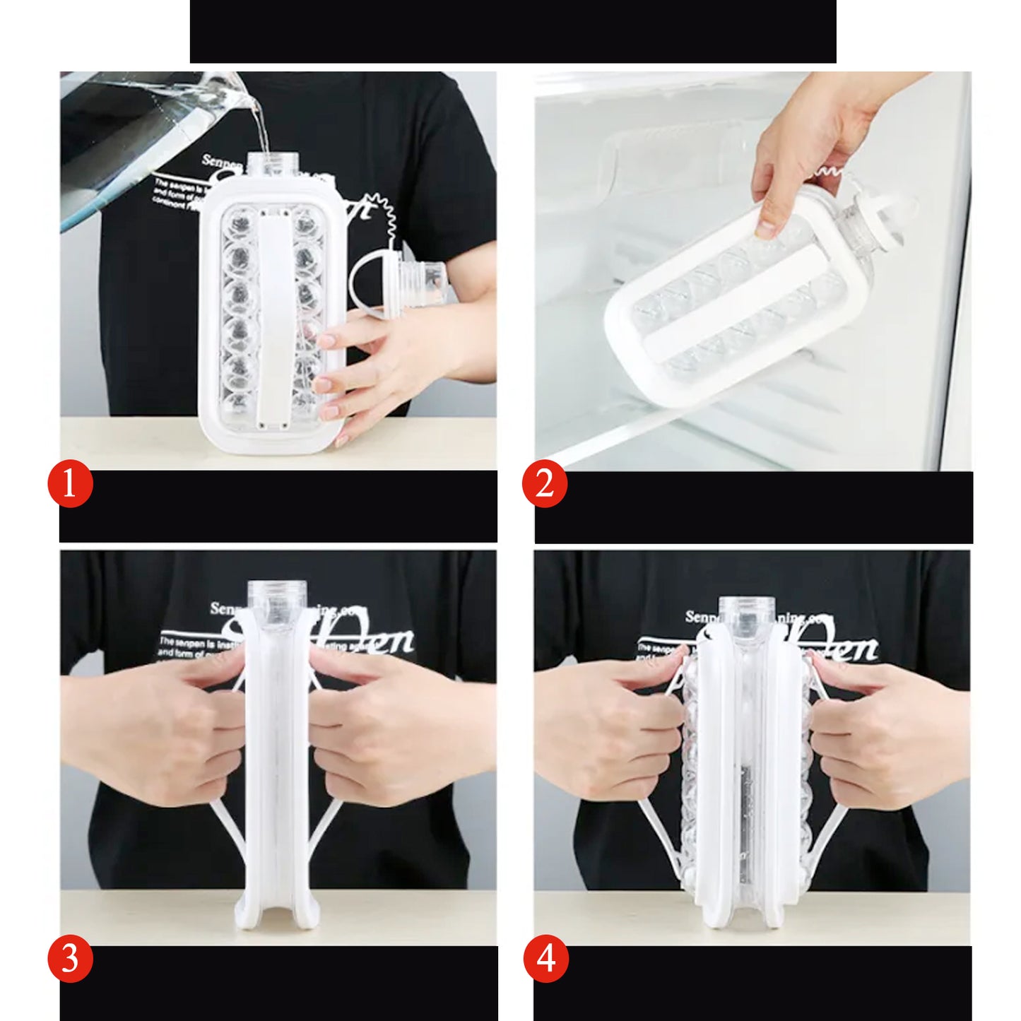 Ice Tray Foldable Ice Cube Molds With Lid2-in-1 Ice Box Ice Cube Speeder Ice Ball Maker Ice Cube Making Bottle14-ice Balls For Outing Camping Hiking - Happy Price - Image 5