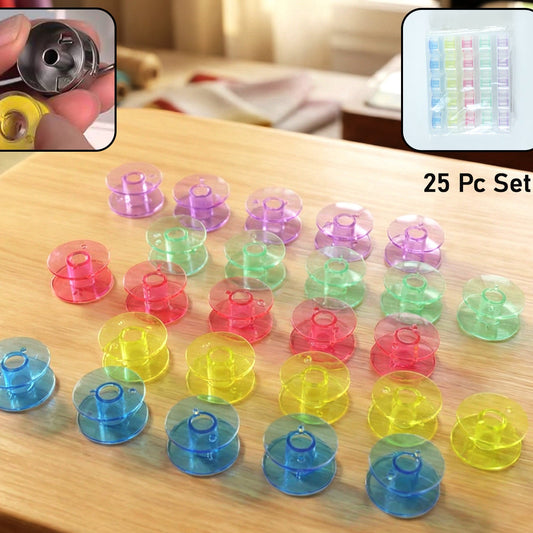 Sewing Machine Bobbin Set - 25 Pcs for Domestic & Manual Machines - Happy Price - Image 1
