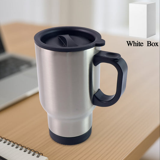 Stainless Steel Vacuum Glass Insulated Glass Coffee Cups (With Lid  Handle  1 Pc)