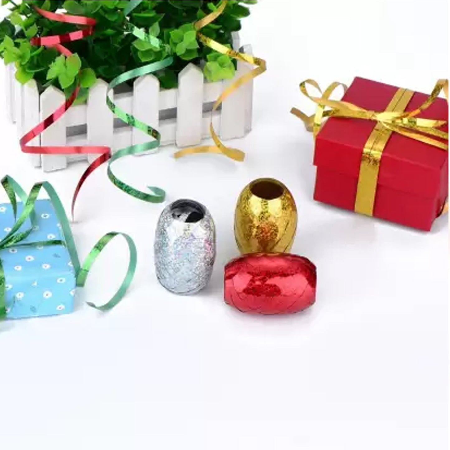 Multicolor Curling Ribbon Rolls for Gift Wrapping & Balloon Decor - 6 Pcs - Happy Price - Image 4