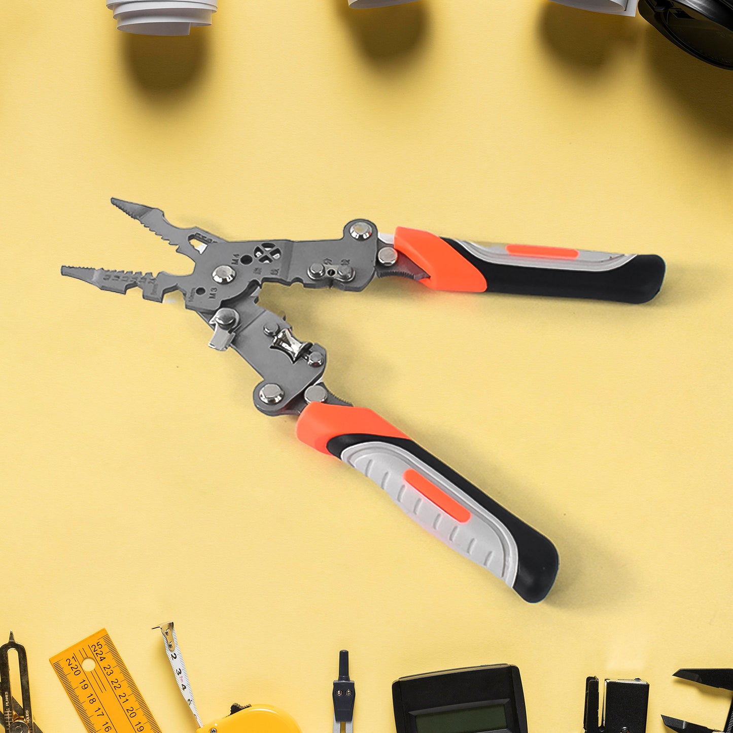 8-in-1 Multi-Tool Pliers with Soft Grip for Stripping, Cutting & Crimping - Happy Price - Image 3