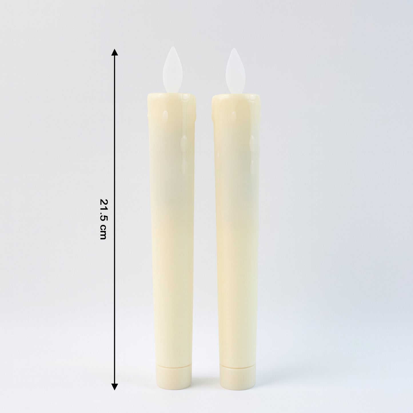 Set of 2 LED Flameless Taper Candles with Realistic Flickering Effect - Happy Price - Image 3