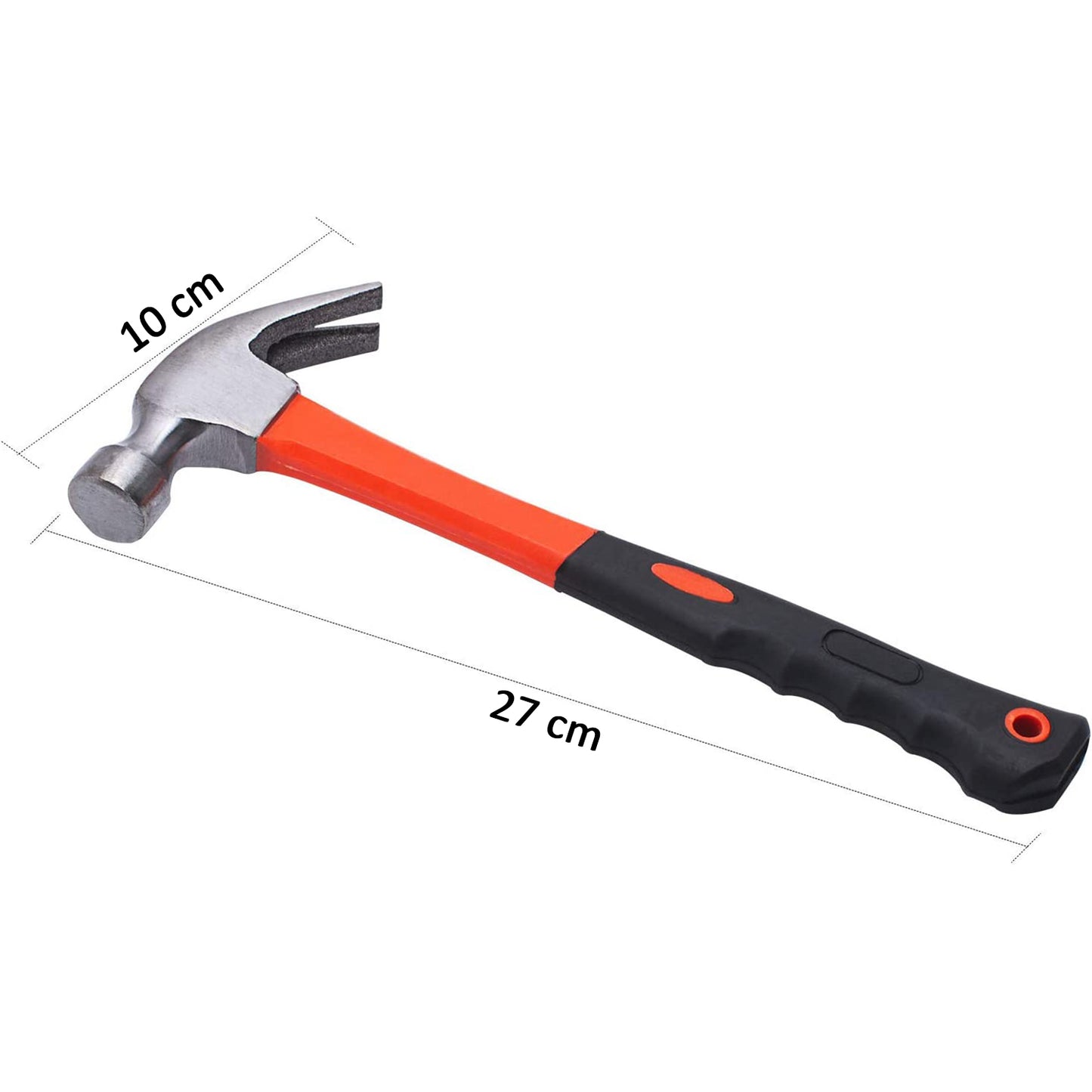 27cm Fibreglass Handle Claw Hammer for Carpentry and Nail Removal - Happy Price - Image 3