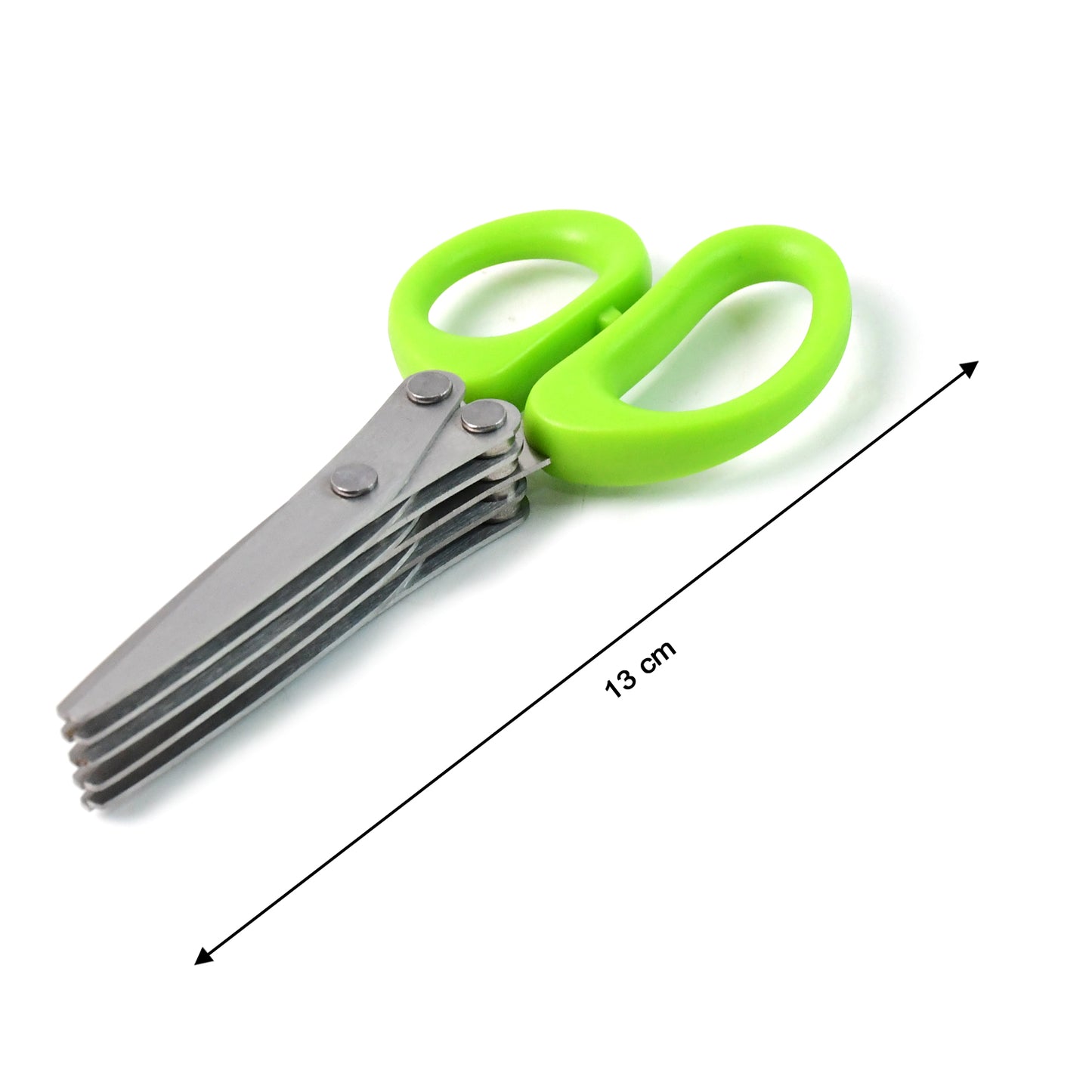 5-Blade Stainless Steel Kitchen Scissors with Cleaning Comb - Effortless Herb Chopper - Happy Price - Image 4