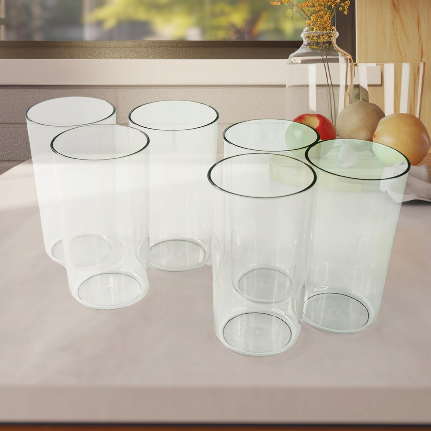 Apex Clear Plastic Tumbler  Glass Set  6-piece Unbreakable - Happy Price - Image 5