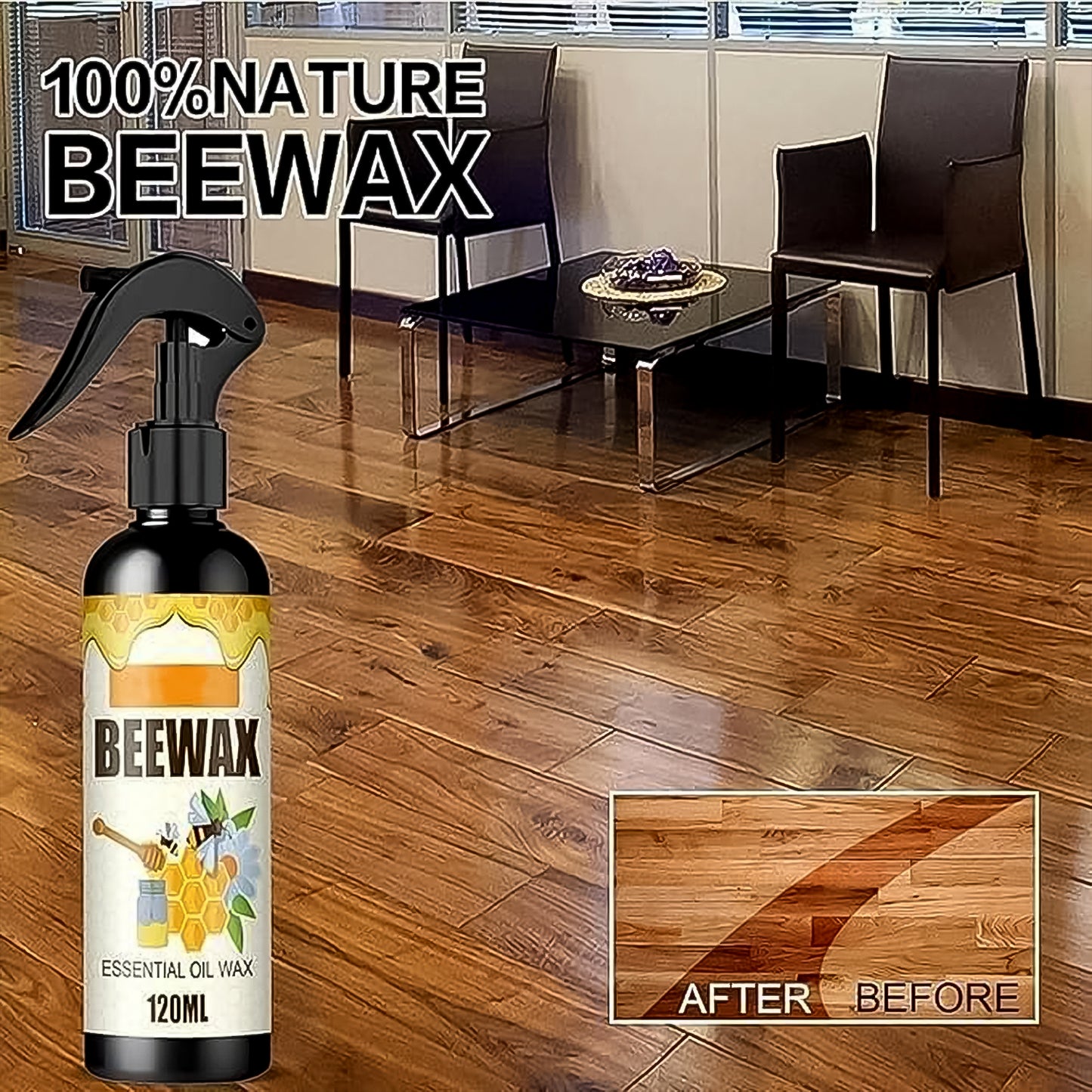 Beeswax & Essential Oil Wood Polish Spray - 120ml - Happy Price - Image 5