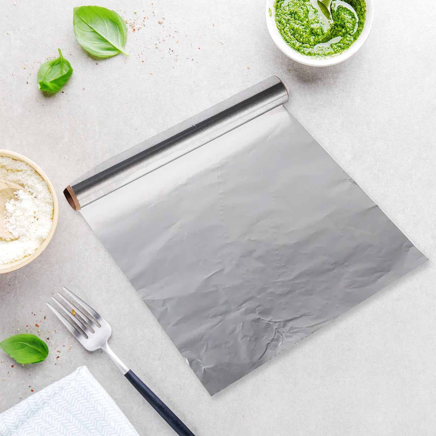 Premium Quality Food Grade Aluminum Foil Roll Heavy Duty Non Stick Thick Aluminum Foil Sheet Baking Grilling Tool 72mtr (1pc) - Happy Price - Image 3