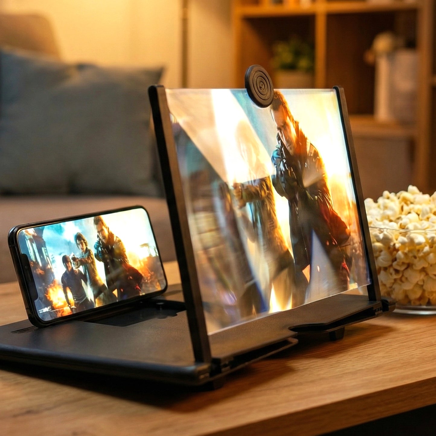 7 Inch Mobile Screen Magnifier & Stand - Foldable Video Amplifier for Smartphones (1 Pc) - Happy Price - Image 6