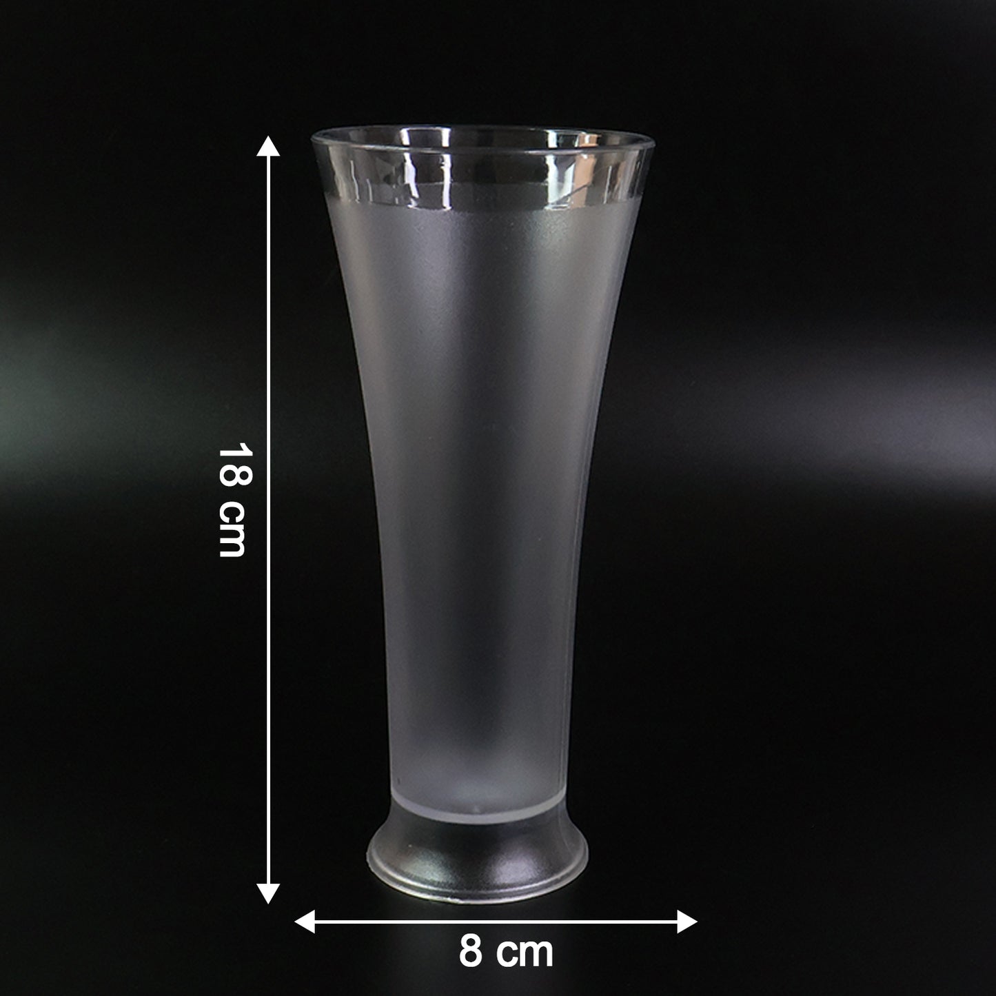 Set of 6 Tall Matt Finish Plastic Glasses - 300ml Each for Faluda & Beverages - Happy Price - Image 3