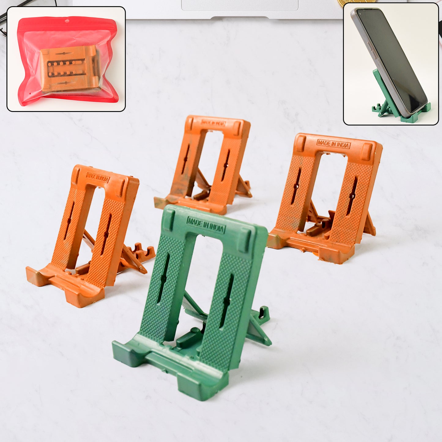 Adjustable 4 Steps Foldable Mobile Stand Holder (4 Pc) - Happy Price - Image 6