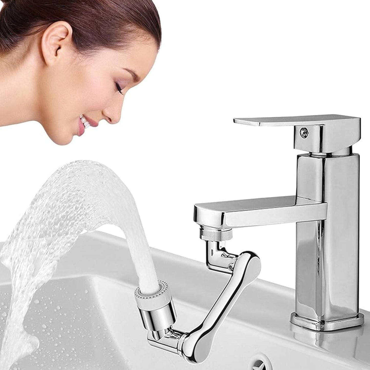 Flexible Faucet Splash Head Extender Aerator Universal Splash Filter Faucet Sprayer (1 Set) - Happy Price - Image 5