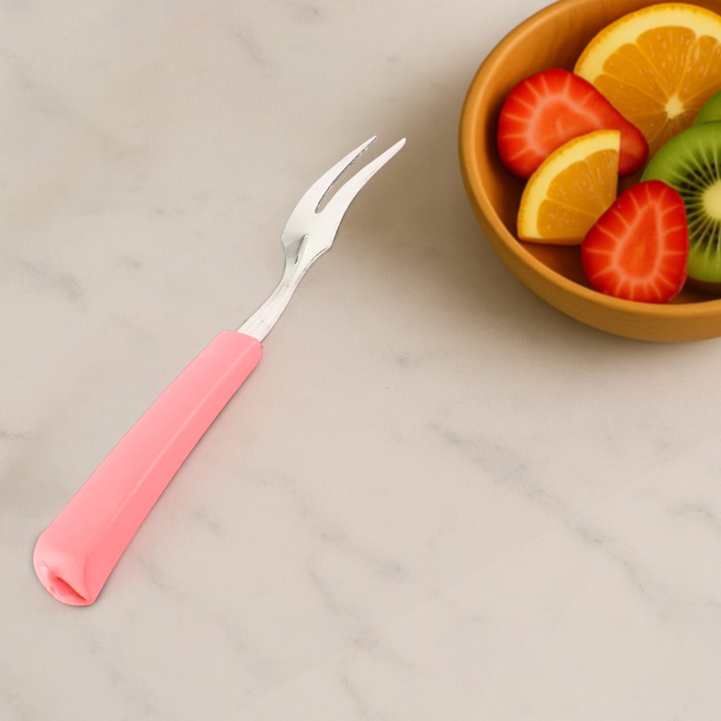 Premium Stainless Steel Fruit Fork Set  10 Pieces With Soft Non-slip Handle - Happy Price - Image 5