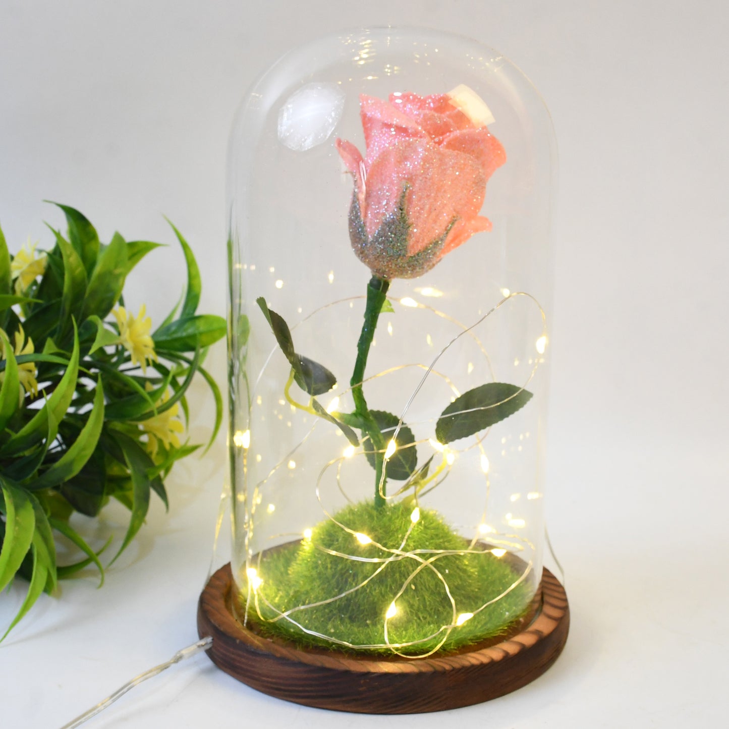 Glass Flower With Led Light Great Gift (1 Set) - Happy Price - Image 3