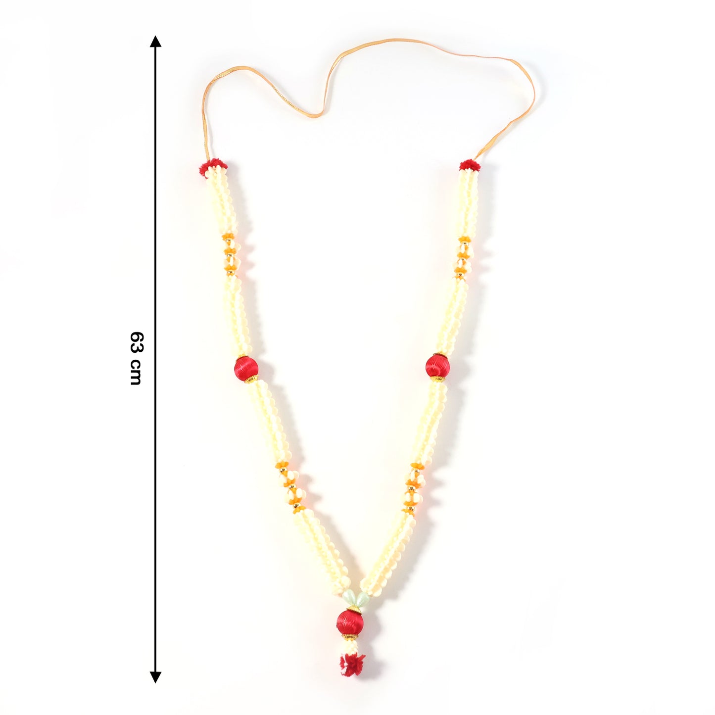 Decorative Pooja Gajra Garland (1 Pc) - Artificial Flowers & Beads for Mandir - Happy Price - Image 6