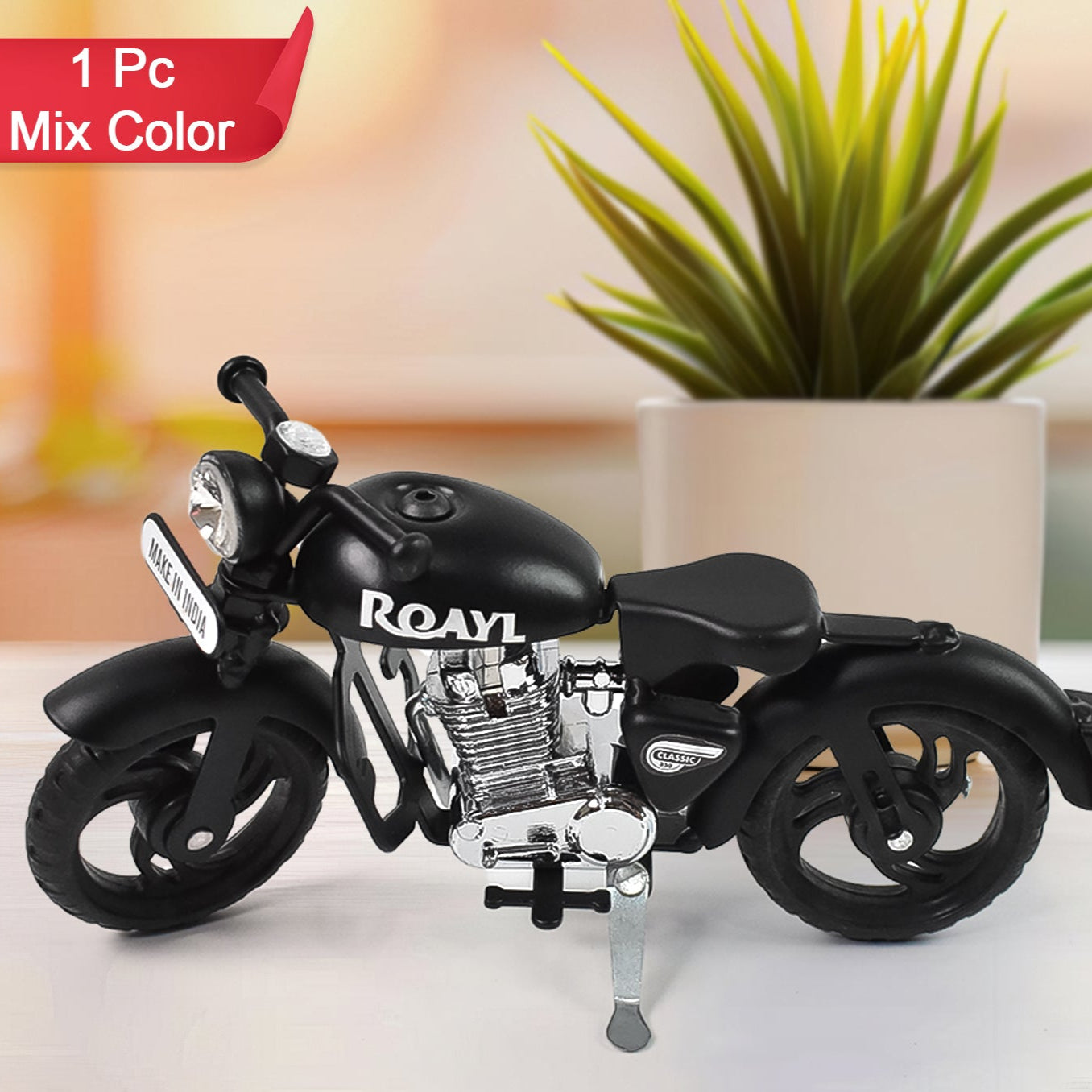 Metal Bullet Bike Toy Model For Kids With Side Stand (1 Pc  Mix Color) - Happy Price - Image 1