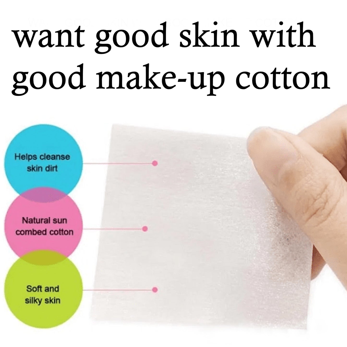 Cotton Makeup Remover Pads For Women Girls (Pack Of 40) - Happy Price - Image 5