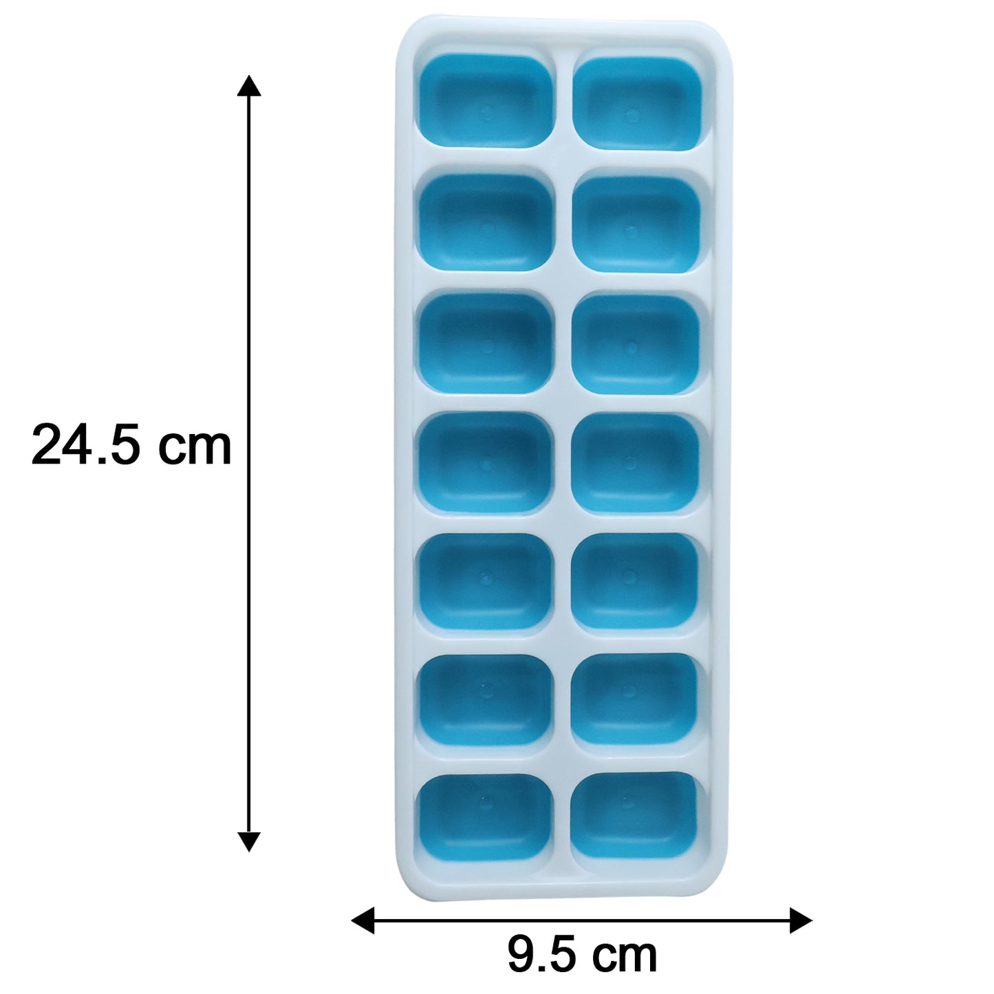 Plastic Ice Cube Tray with Lid, 14 Grids, Blue - 1 Pc - Happy Price - Image 5