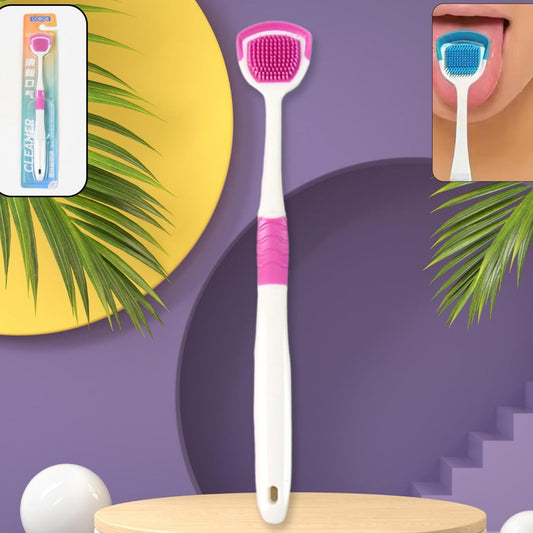 Tongue Cleaner Brush Silicone Tongue Scraper (1 Pc) - Happy Price - Image 1