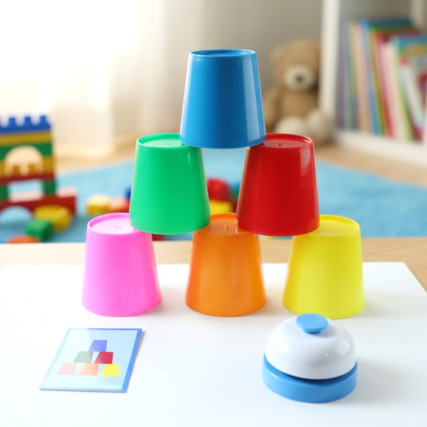 Speed Stacking Cup Game Set with Challenge Cards and Bell - 1 Set - Happy Price - Image 6