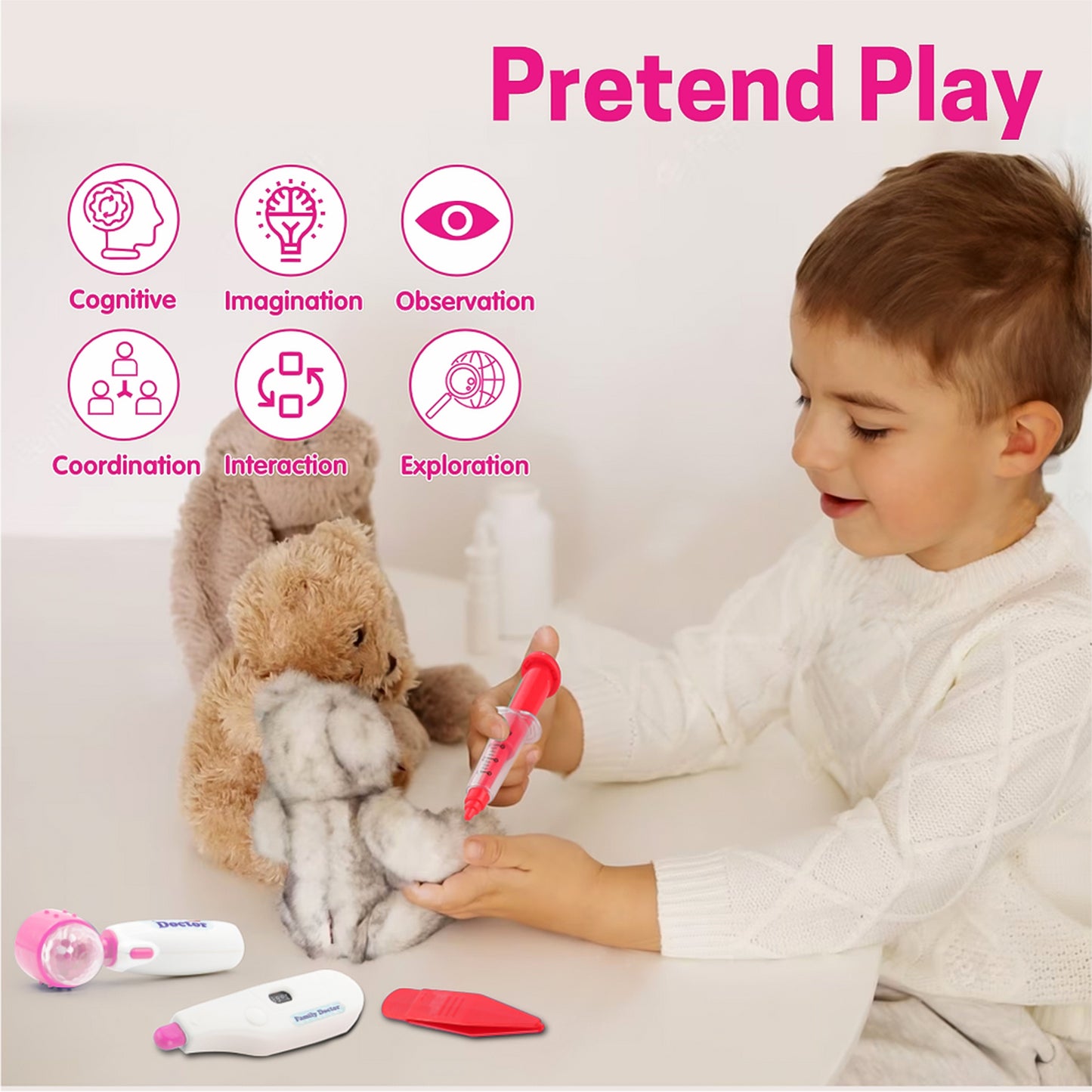 Premium Doctor Set Trolley Little Doctor Kids Toy (1 Set) - Happy Price - Image 3