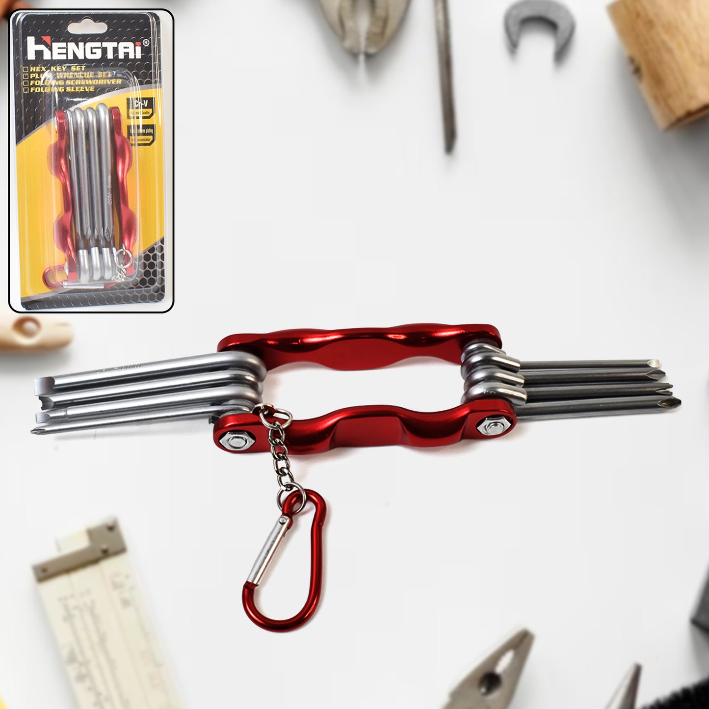 Portable 8 In 1 Multifunctional Cycling Bike Repair Tool Set Wrench Screwdriver Tools - Happy Price - Image 2