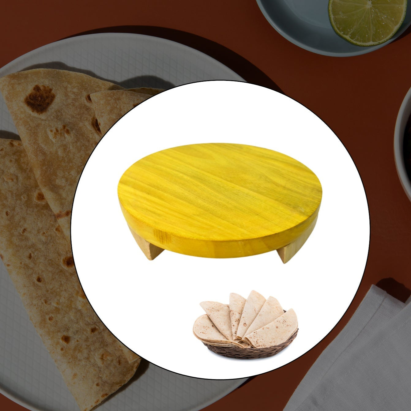 W Round Roti Maker Widely Used By Women In Household Kitchen For Making Tortillas And Parathas Etc. With The Help Of This Equipment Easily And Fast. - Happy Price - Image 1