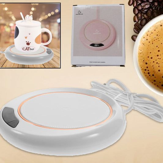 USB Powered Mug Warmer Coaster for Desk - Keep Drinks Hot (1 Pc) - Happy Price - Image 1
