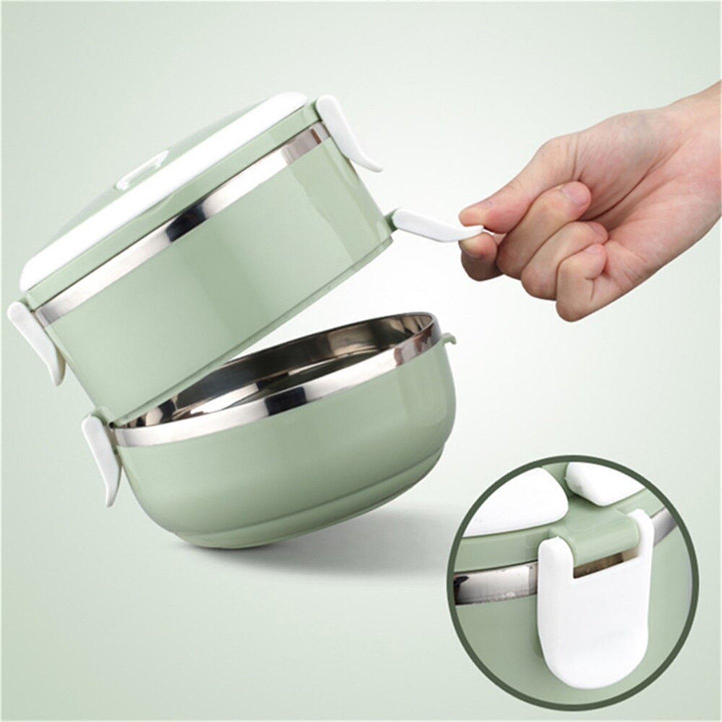 Multi Layer Stainless Steel Hot Lunch Box (2 Layer) - Happy Price - Image 3