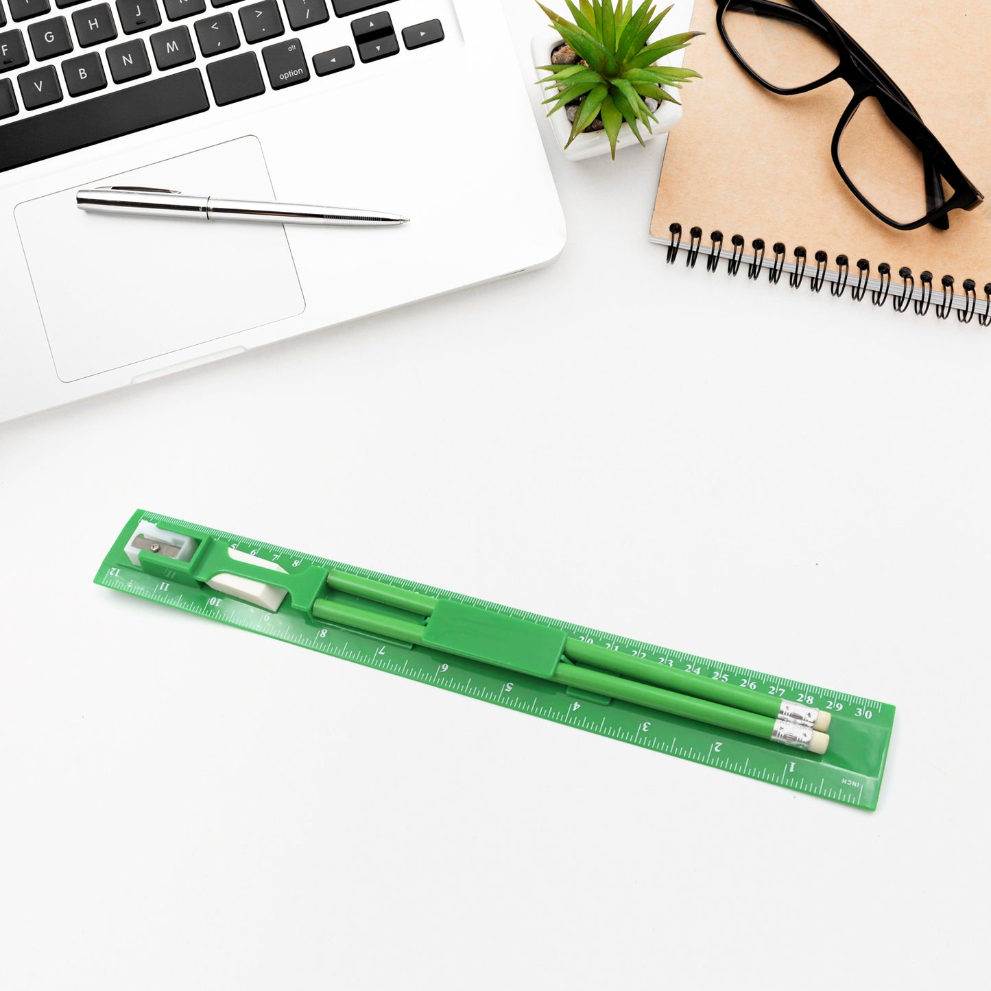 School  Office Set (Ruler  2 Pencils  Eraser  Sharpener) Stationary Set 5 Items Educational Item For School Going Kids Stationary Set For Girls Boysstationary For Schoolgift Pack For Girls Kidsbirthday Gift Kids (5 Pc Set ) - Happy Price - Image 2