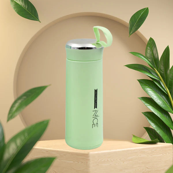 400ml Glass Water Bottle - Leak-Proof, Heat-Resistant for Gym & Kids (1 Pc, Light Green) - Happy Price - Image 6