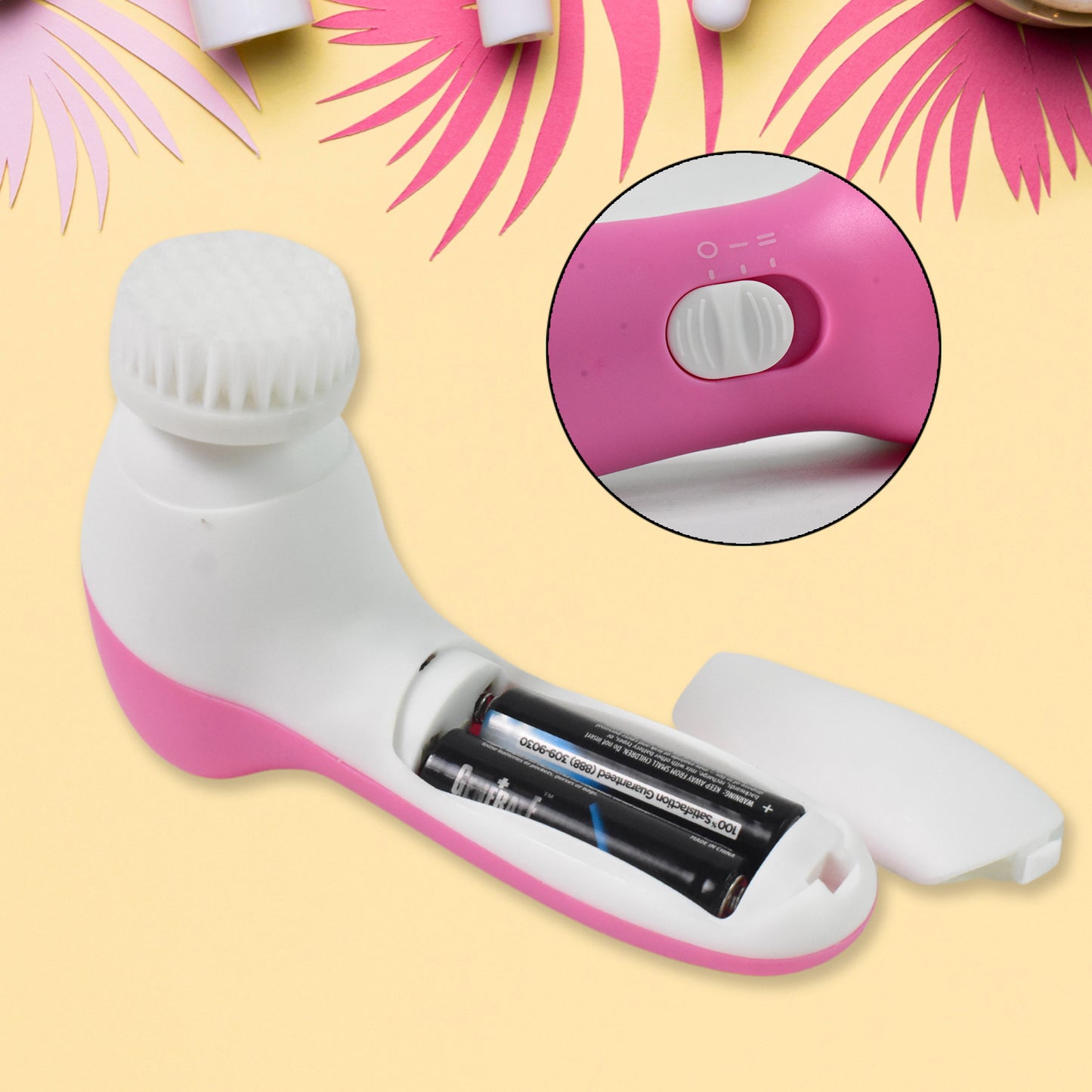 Facial Beauty Brush Face Massager (1 Pc  With 2 Aa Battery Included) - Happy Price - Image 6