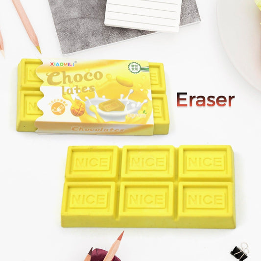 4343 Chocolate Shaped Erasers Soft Pencil Erasers Supplies For Office School Students Drawing Writing Classroom Rewards For Return Gift Birthday Party School Prize - Happy Price - Image 1
