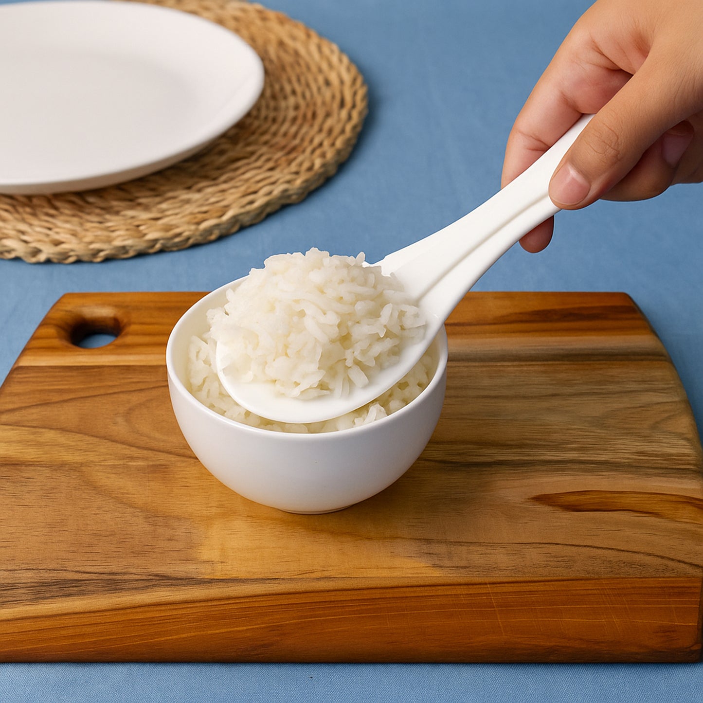 Plastic Non-Stick Rice Spoon for Serving & Mixing - 1 Pc - Happy Price - Image 2
