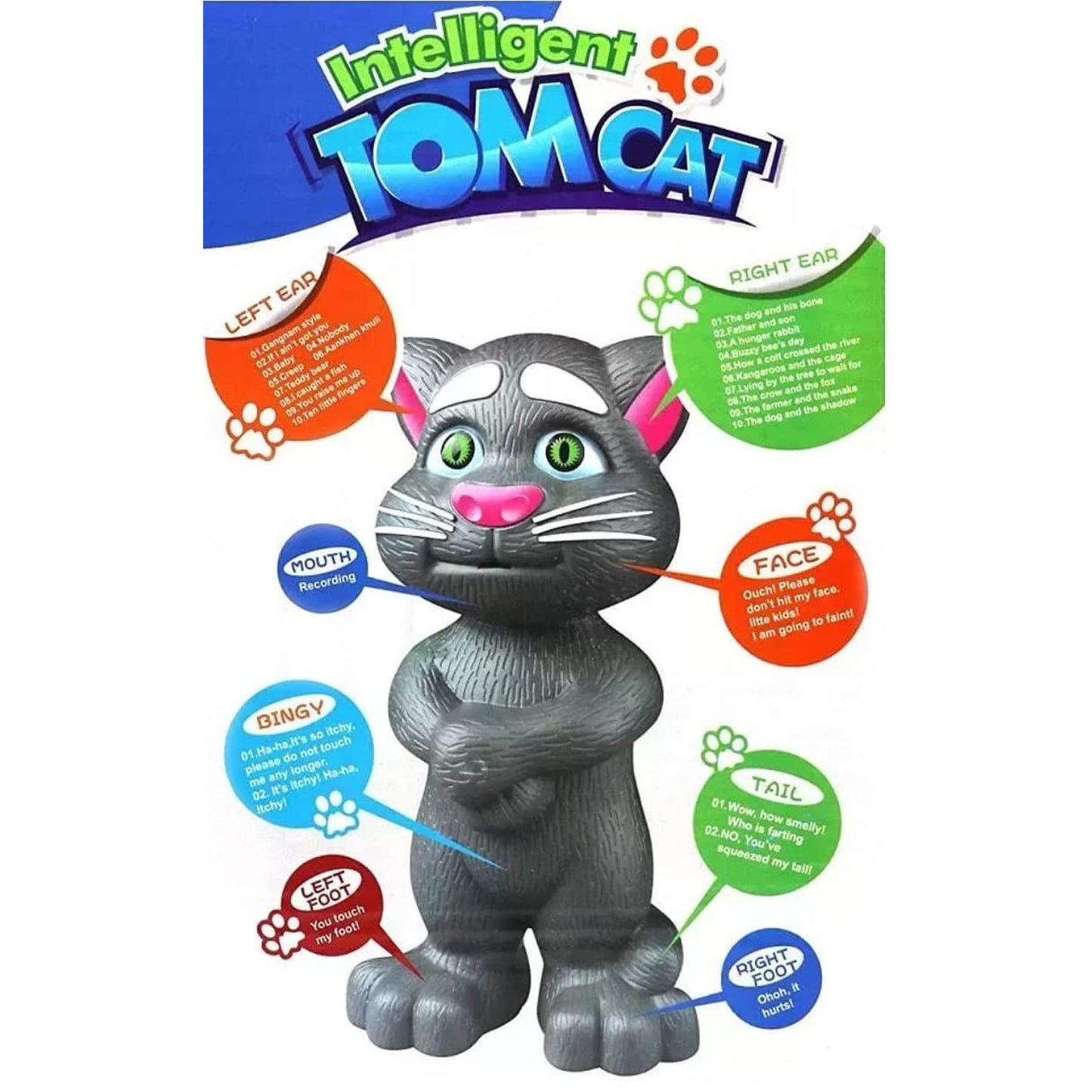 Talking Mimicry Touching Tom Cat Intelligent Interactive Toy With Wonderful Voice For Kids Children Playing And Home Decorate. - Happy Price - Image 4