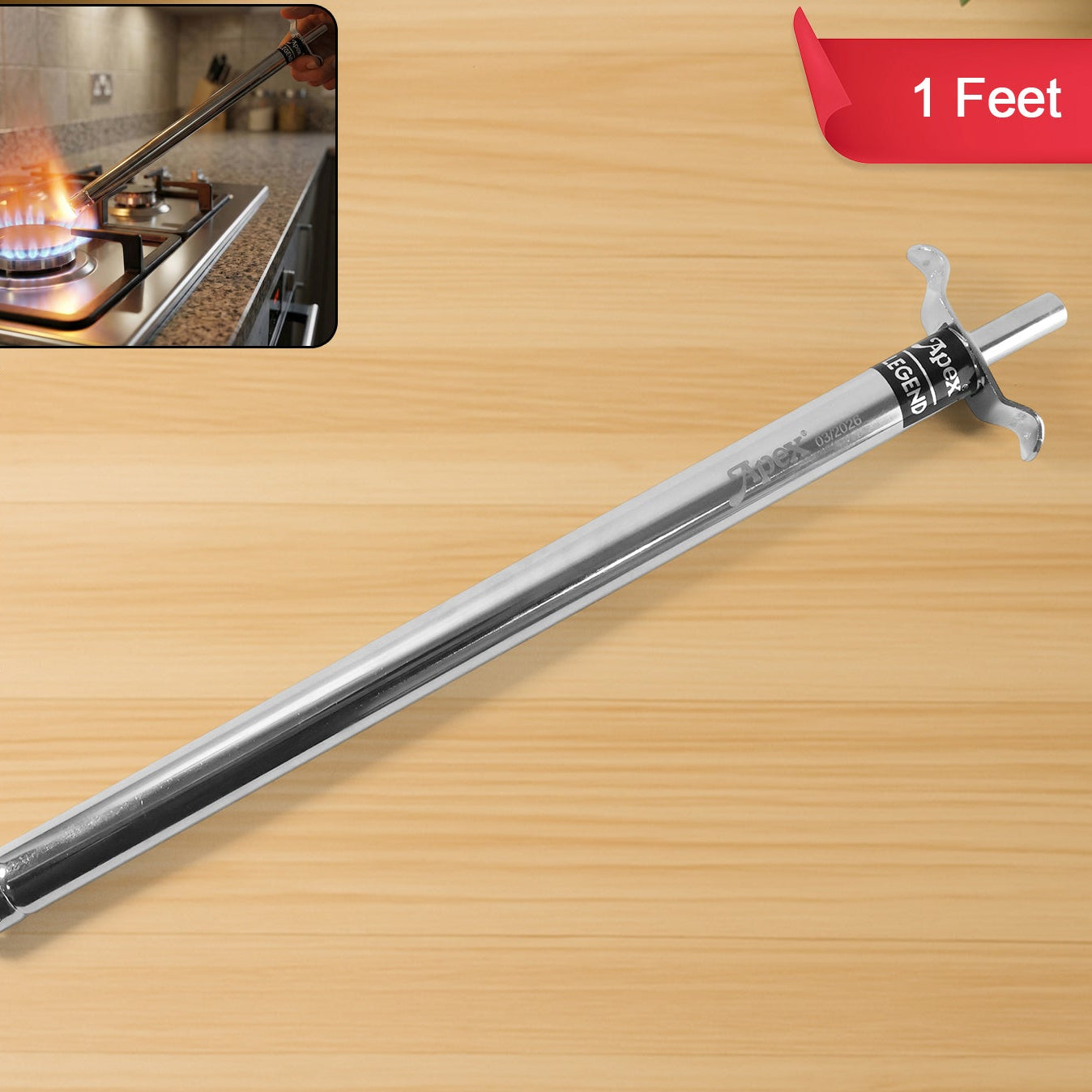 1 Foot Long Stainless Steel Gas Stove Lighter with Spark Ignition - Happy Price - Image 1